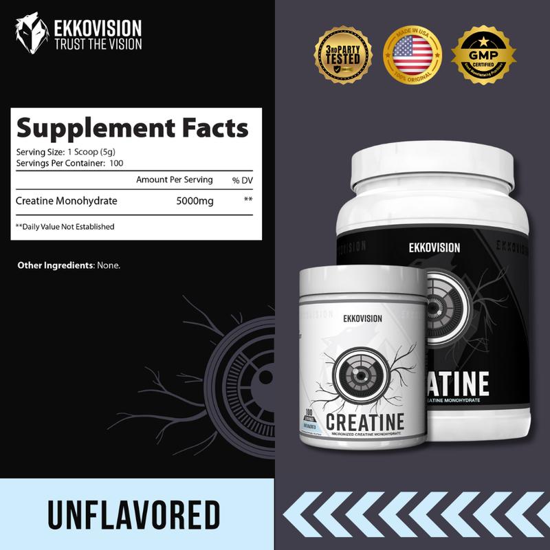 EKKO Creatine Monohydrate - 3rd Party Tested