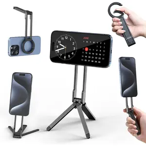 Ma30 Magnetic Phone Tripod Stand For - Aluminium Maglock Smartphone Mini Pocket Cell Strong Quick Mount Compatible With 16 15 14 13 12 Series  Black