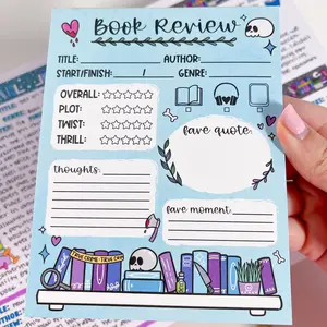 Thriller Book Review Notepad