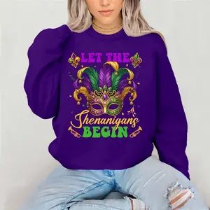 Let the shenanigans begin  Crewneck Sweatshirt Gildan Everyday Style Super Soft Unisex Fit Streetwear Graphic Top warm Womenswear Casual Printed Long Sleeved