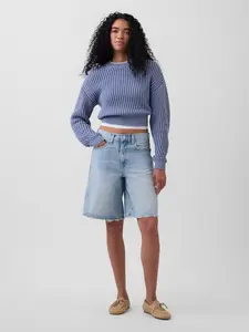 Gap Women's 11" Mid Rise Longline Denim Shorts