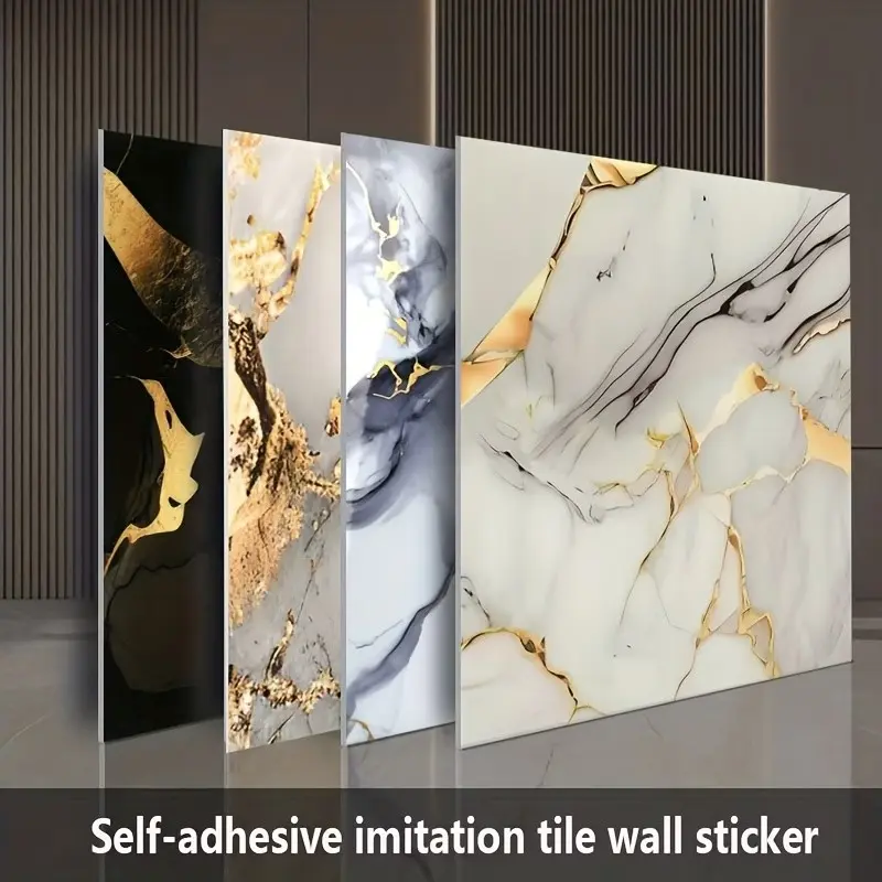 Self-adhesive marble wallpaper, 10/30/50 sheets of peel and stick wallpaper for kitchen and bathroom, removable wall decor, wall panel, 11.8inx11.8in