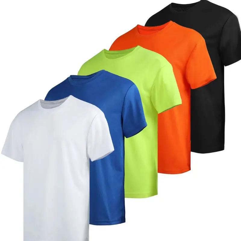 Men's Short-Sleeve Quick-Dry Breathable T-Shirt Set - Assorted Colors, All-Day Performance, Tropical Streetwear Menswear Top, Assorted Colors Men's Short-Sleeve T-Shirts