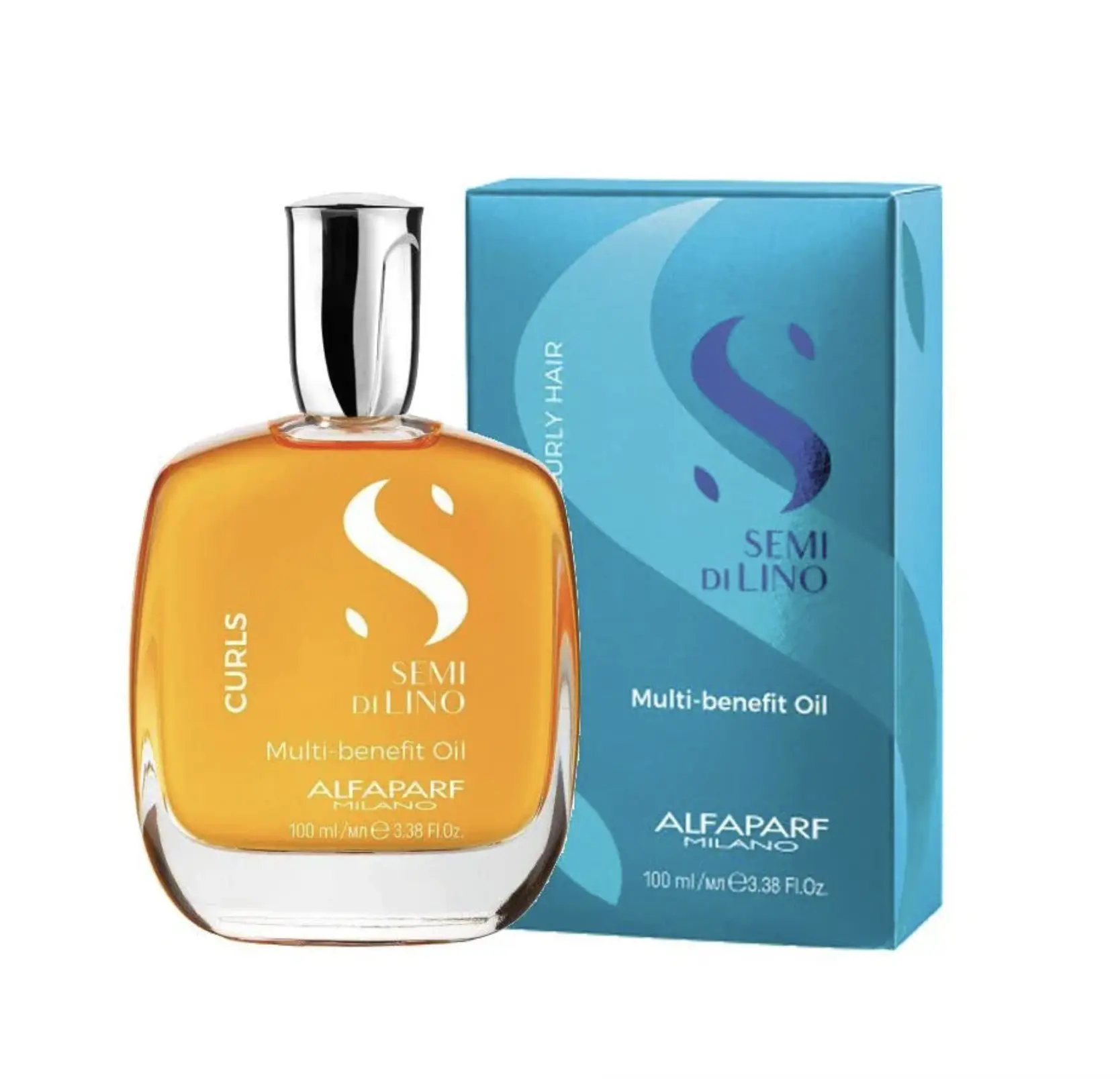 Alfaparf Semi Di Lino Curls Multi-Benefit Hair Oil Floral Fragrance Anti Frizz Serum Plant Extract Haircare