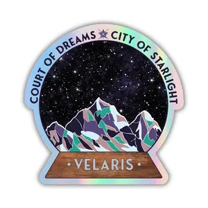 Velaris Snow Globe Holographic Sticker