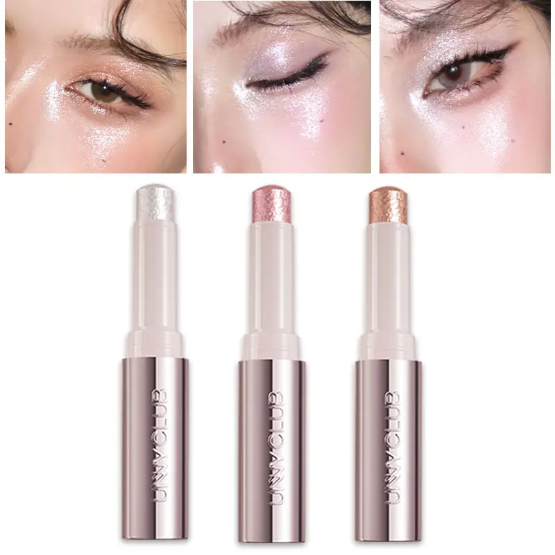 2 in 1 Shimmer Eyeshadow and Face Highlighter Stick, Lightweight Jelly Formula with Fine Reflective Pearls, Smooth Buildable Color for Glass Skin Glow and Sparkling Eye Looks, Beginner Friendly Makeup for Travel, Concerts, Festivals and Evening Events