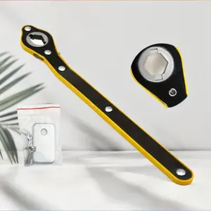 Car Jack Wrench, 360° Swivel Labor-Saving Ratchet Wrench, Long Handle, Scissor Jack Lift Speed Handle Tool for Van Travel Motorcycle