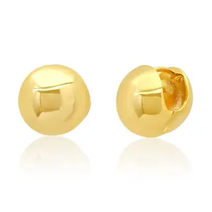 Gold Ball Huggies
