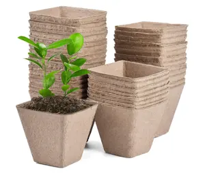 JOYSEUS 3.25" Seed Starter Pots, Organic Planting Peat Pots for Indoor Garden Seedling, 30 Pcs 100% Eco-Friendly and Biodegradable for Seed Germination