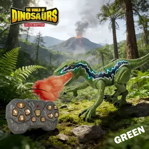 Electric Remote Control Dinosaur Toy, Rechargeable 2.4GHz Roar, Walk, Sound Effects, LED Lights, Music, Perfect Gift for Kids