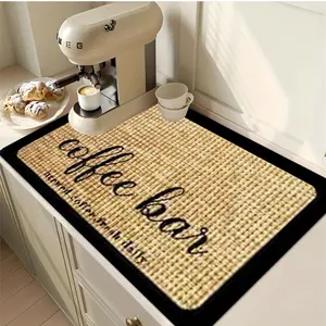A minimalist-style coffee machine mat, water-draining mat, and table mat, multi-functional, with a Nordic design, suitable for various occasions, ideal for home decoration and kitchen use