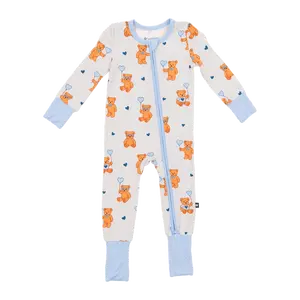 Convertible Footed Romper in Bluebeary