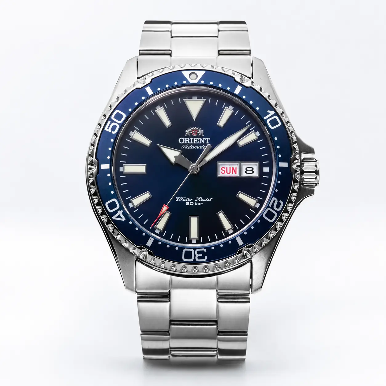 Men's Seamaster-Style Automatic Mechanical Diving Watch - Sapphire Crystal, Blue Bezel, Blue Dial