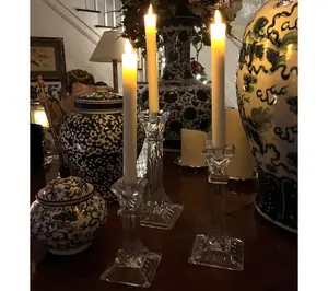 Hotel du Cobb Set of 3 Glass Candle Holders with Candles by Dennis Basso Hotel du Cobb Set of 3 Glass Candle Holders with Candles by Dennis Basso