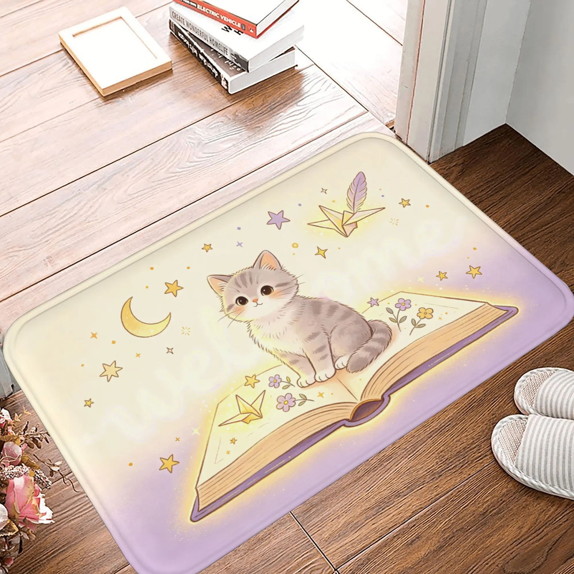 Classic High-Quality Polyester Flannel Floor Mat, Non-Slip, Stain Resistant, 1-Piece Tight Fabric Home & Office Mat