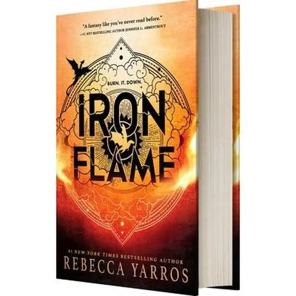 Iron Flame - Fourth Wing Series Hardcover by Rebecca Yarros, #1 New York Times Bestseller, Romance Fantasy Set, Audible Best Books of 2023, Entangled: Red Tower Books, Literature & Art Genre, Wings-Featured Story, Barnes & Noble Best Fantasy Book