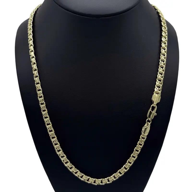 #324 14K Laminated High Quality Chino Link Chain Size 24Inch and 7mm Wide