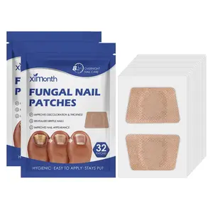 Fungal Nail Patch, 64 Piece Set - Night Nail Patch with Herbs, Nail Care, Suitable for Night Use, Combats Infections, Fortifies Brittle Nails Use to  Easy
