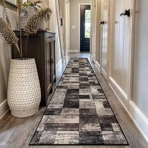 Geometric Pattern Entry Door Mat, Non-slip Soft Floor Mat, Decorative Carpet for Home Living Room Bedroom Kitchen Study Room, Checkered Rug, Home Decorative Rugs, Decorative Area Rug