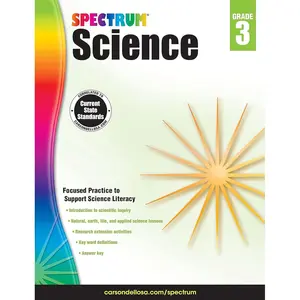 Spectrum 3rd Grade Science Workbooks, Ages 8 to 9, Grade 3 Science, Physical, Space, Earth, and Life Science, the History and Nature of Science With Research Activities - 144 Pages (Volume 55) Paperback – August 15, 2014