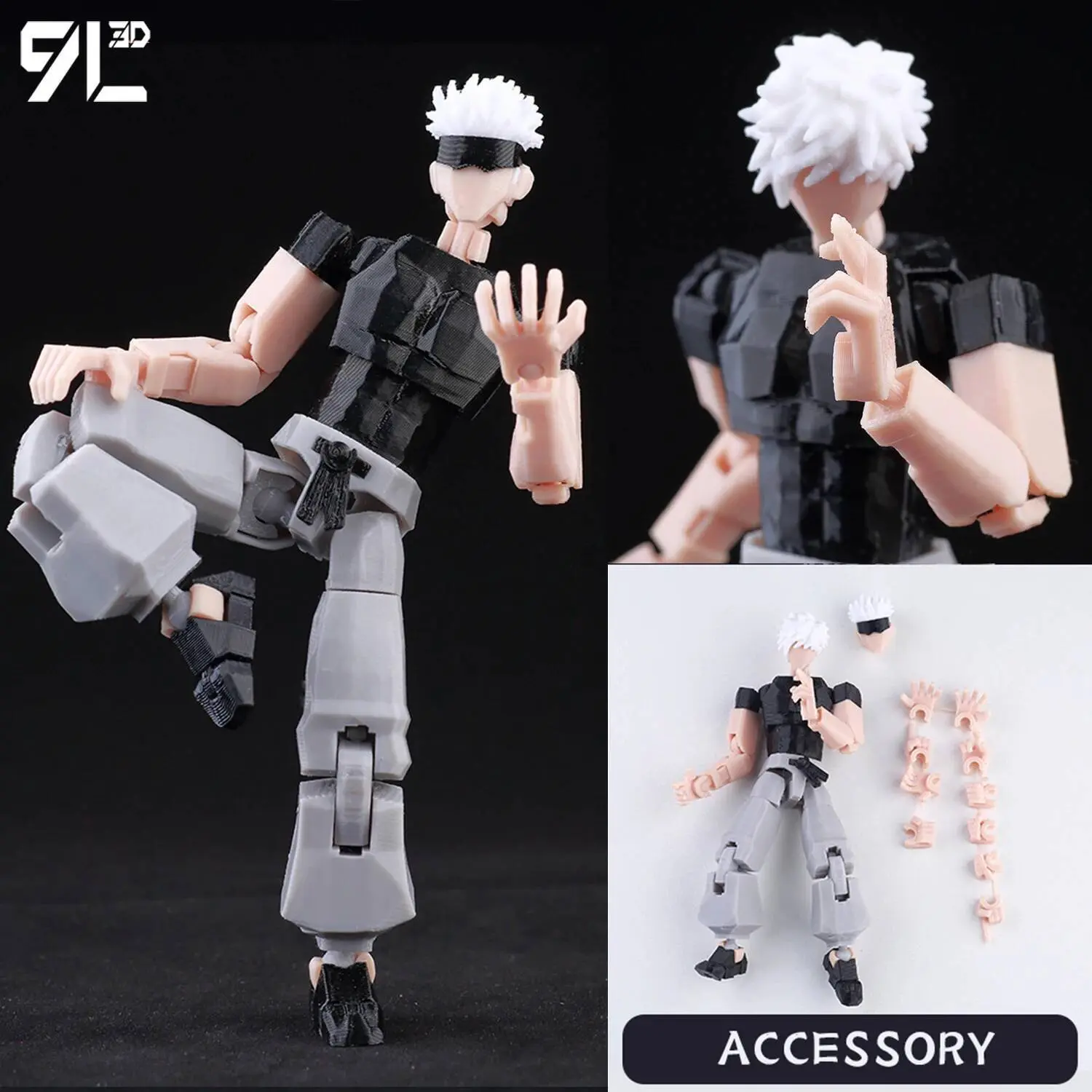 9L 3D Printed Anime Jujutsu Kaisen Sukuna Lucky13 Dummy 13 Movable