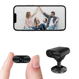 Mini WIFI Surveillance Camera (Strong Magnet): 4K HD, Night Vision, 1.5h Battery/USB Power, 16G Card, iOS/Android APP smart ai motion detection