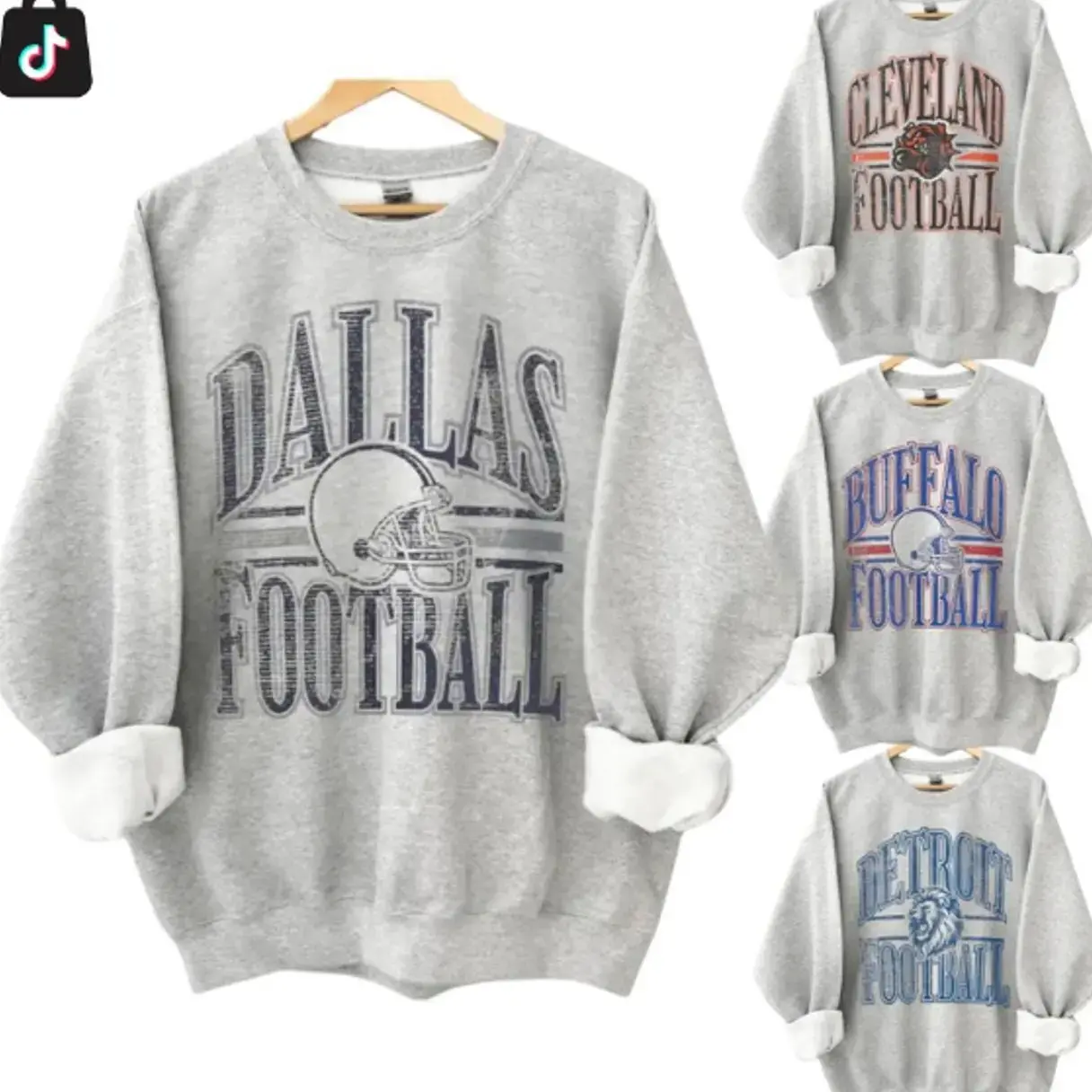 [Sale off 60%] Vintage All Team Football ASH GREY Crewneck Sweatshirt, Hometown Football Game Day Pullover, Vintage Football Throwback Graphic, Gift For Fans, Vintage All Team Football Sweatshirt 6MO Cotton Trending