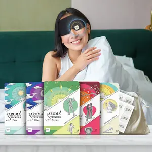 AROMA STICKERS & Premium Eye-mask - Essential oil blend edition - All in One 5 Packs + Premium Cotton Eye Mask - Sticker diffusers for your ultimate relaxation
