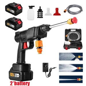 Portable Cordless High Pressure Car Washer Gun, Wireless Electric Cleaning Tool with Multiple Nozzles, Lightweight & Powerful for Vehicle & Home Outdoor Use