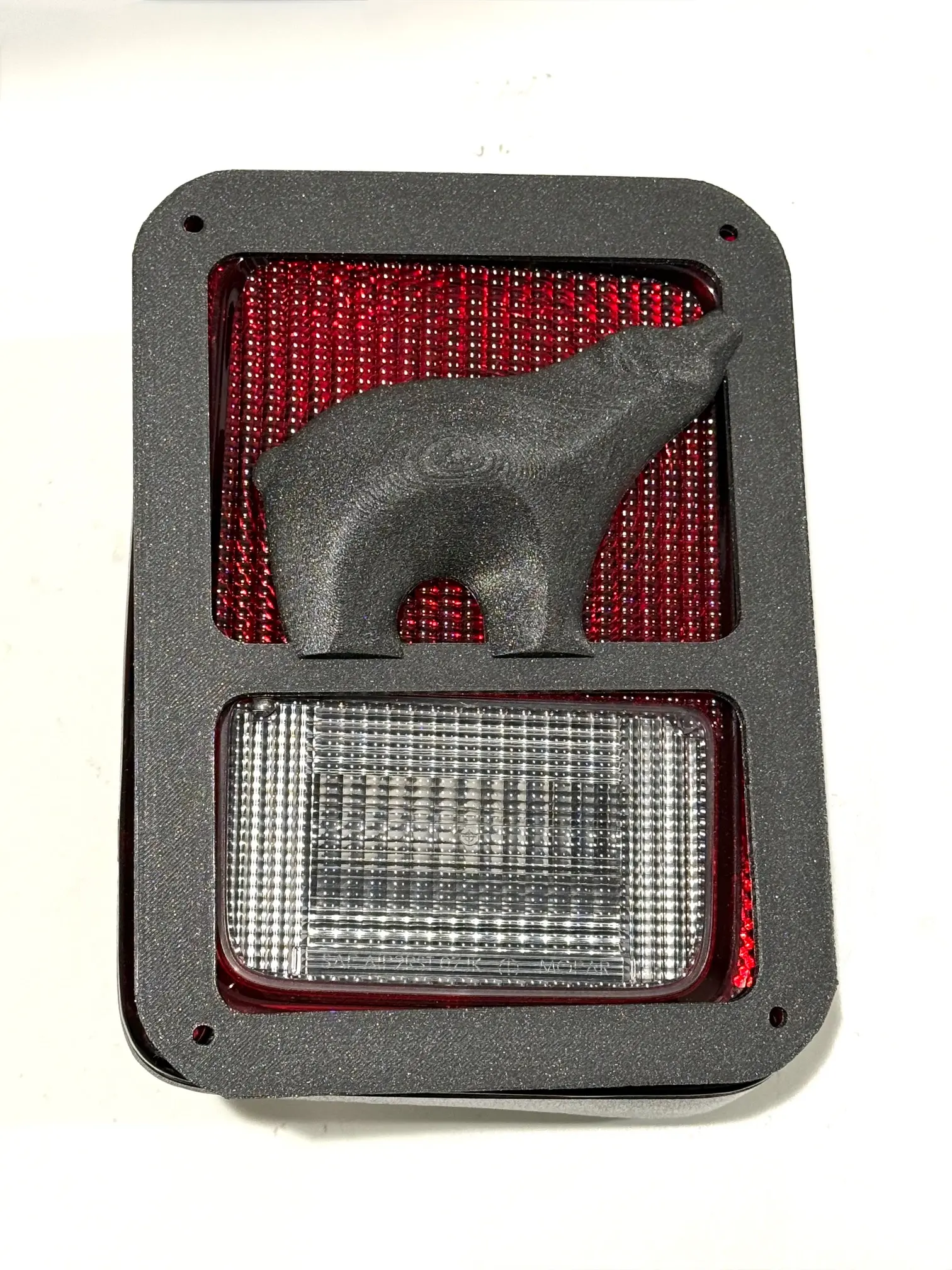 Bubbly Polar Bear cute in 3D - Black For Jeep Wrangler JK/JKU Rear Tail Light Covers (07-18) - Love animals claw paw paws