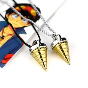 Gurren Lagann Core Drill Necklace Keychain Anime Gurren Lagann Inspired Necklaces Simon Ganman Spiral Power Pendant Necklace Keychain For Fans New 1735