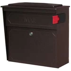 212 MAIN Classic Steel Outdoor Security Mailbox - Anti-Pry Lock, Townhouse Wall-Mount, Bronze Finish, Mailbox for Home