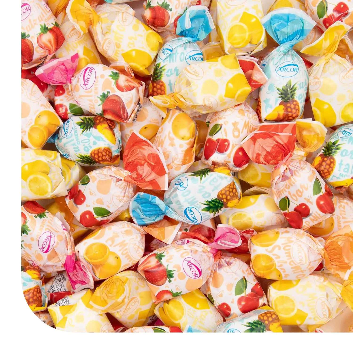 Arcor Fruit-Filled Hard Candies - Shell Candy Sweet Snack, GMO-Free Soft Pre-Packed Fruity Treat