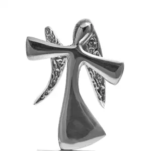 Angel with wings on a base. Made of Mexican Pewter