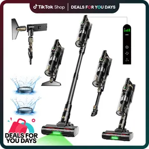【2026 New Arrivals】Trucozie T550 Cordless Vacuum Cleaner, 40kPa Powerful Suction Smart Stick Vacuum with 50 Mins Runtime, 8-in-1 Lightweight Handheld/Upright Vacuum for Hardwood Floor, Carpet, Pet Hair & Car