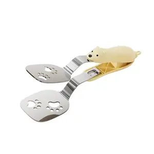 Stainless Steel Bear Pancake Griddle Clip Multifunctional Kitchen Tool for Frying Eggs, Fish, and Steaks Nonstick Spatula Non Sticky Oil