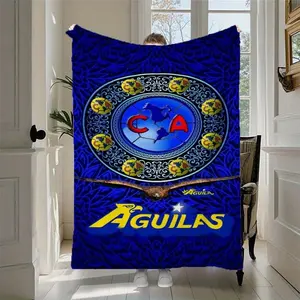 An American Football Club Fleece Blanket, Soft And Cozy, Featuring a Creative Themed Design, a Warm Companion Suitable for All Seasons, a Multifunctional Nap Blanket And Shawl, The Perfect Gift for Friends on Birthdays And Holidays.-OCloud-soft, floral-pr