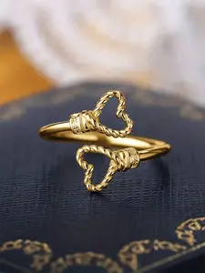 1 PC Gorgeous Cubic Zirconia Heart Ring For Women For Mother's Day Gift Party Jewelry