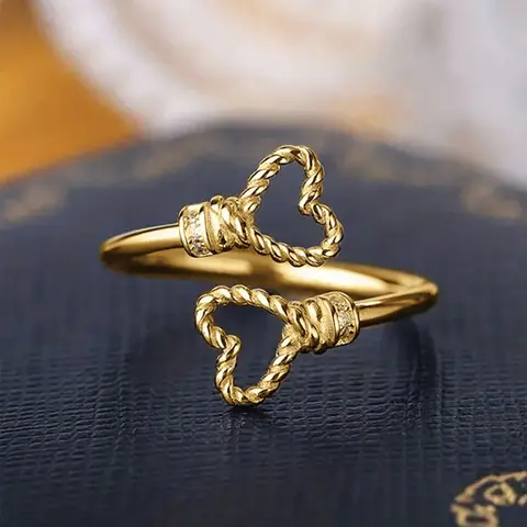 1 PC Gorgeous Cubic Zirconia Heart Ring For Women For Mother's Day Gift Party Jewelry Cz Ring