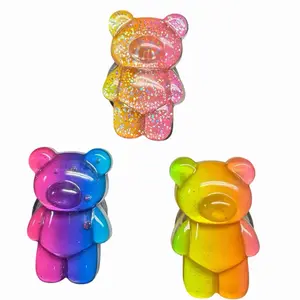 Bear Phone Grips - Colorful Gradient Design for Enhanced Grip and Style