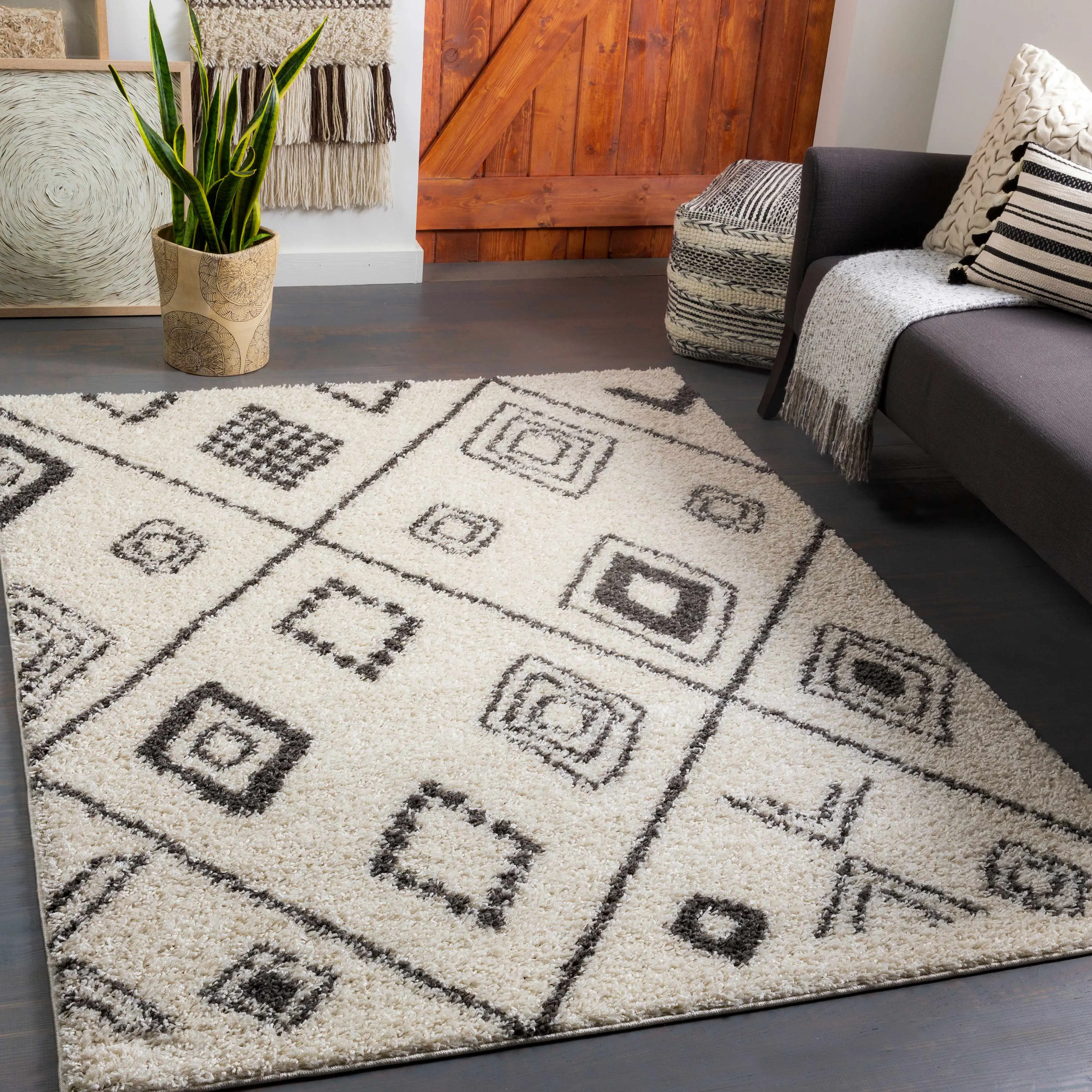 Albury Tribal Pattern Area Carpet - Bohemian Style Rugs with Ethnic Vibes, Home Decor Rug for Indoor Use, Clearance Item