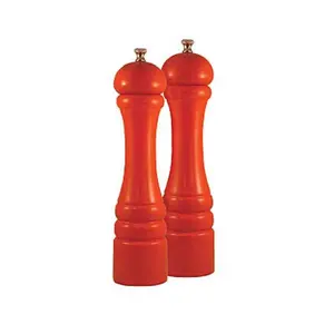 212 MAIN 10 in. Butternut Orange Pepper Mill and Salt Mill Set, Stainless Steel Kitchen Gadgets, Seasoning Utensils for Cooking