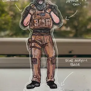 FPS military characters INSPIRED standee! clear acrylic standee Gifts