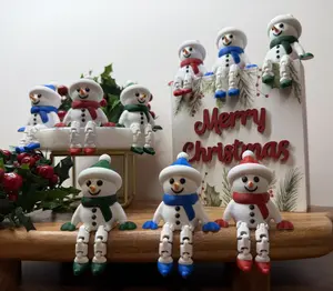 Sensory Haven 3D Printed Articulated Snowman Fidget Toy Christmas Sensory Desk Buddy Fully Flexible with Smooth Moving Joints for Kids Adults & Collectors