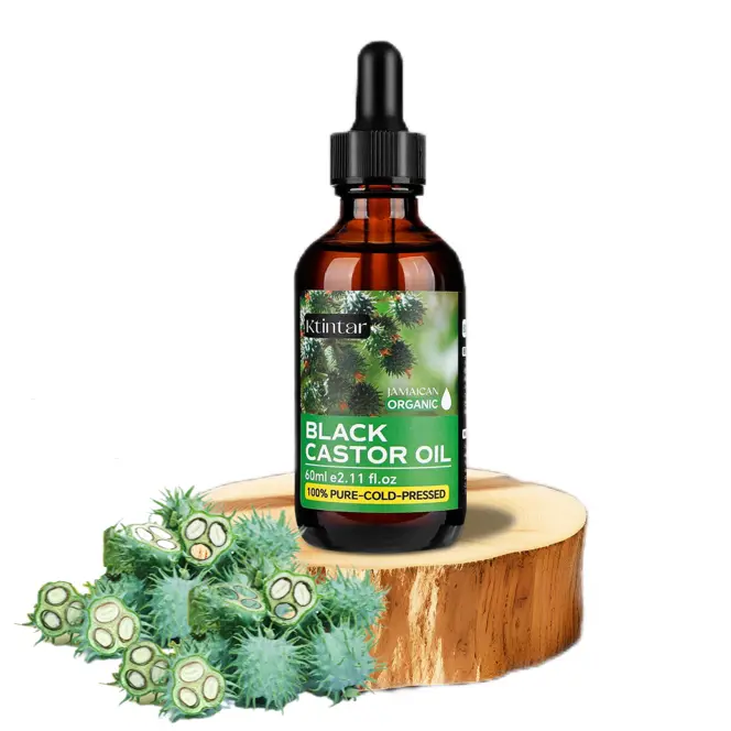 Ktintar Black Castor Oil 1/2/3 COUNT (60g / Count) - Natural Cold Pressed Castor Oil for Hair Growth, Eyebrow & Skin Care, Deeply Moisturizing
