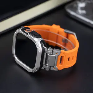 Suitable for Apple Apple watch10 ultra TPU strap + armor anti-fall case set