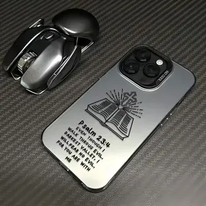 Cross And Bible Patterns Phone Case Featuring The Iconic Psalm 23:4 Verse Durable Slim-Fit Phone Shell Lightweight & Non-Slip Full Coverage To Protect Your Device From Accidental Damage  For iPhone 17.16.15.14.13.12.11.X.XS.XSMAX.XR.8.7
