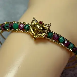 Ruby Zosite and Golden Fox Bangle