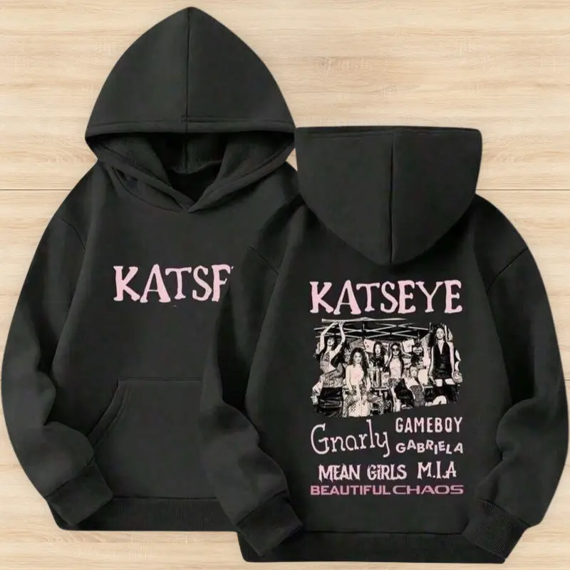 KATSEYE Album Tracklist Graphic Hoodie, Unisex K-Pop Fan Apparel, Casual Streetwear Pullover