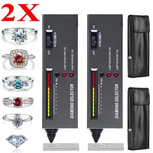 2PCS Portable Diamond Tester Tool with Gem Testing Tray & Storage Bag - Gemstone Tester Pen for Jewelry, Ruby, Crystal  Testing
